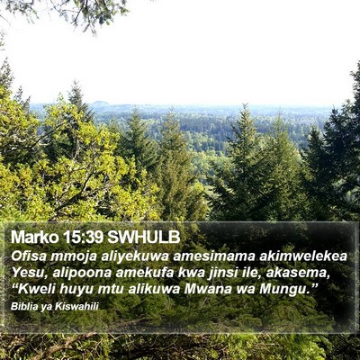 Marko 15:39 SWHULB Bible Verse Image