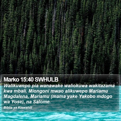 Marko 15:40 SWHULB Bible Verse Image