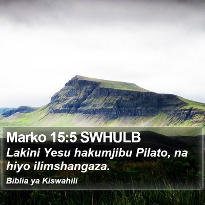 Marko 15:5 SWHULB Bible Verse Image