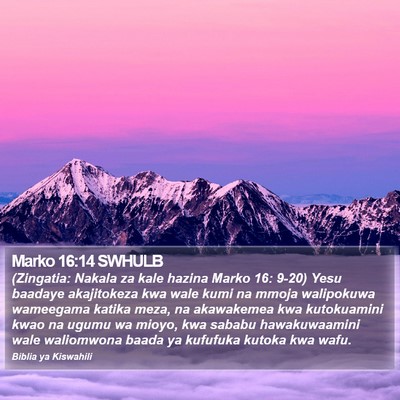 Marko 16:14 SWHULB Bible Verse Image