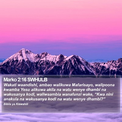 Marko 2:16 SWHULB Bible Verse Image
