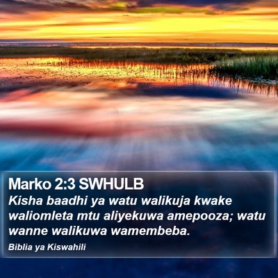 Marko 2:3 SWHULB Bible Verse Image