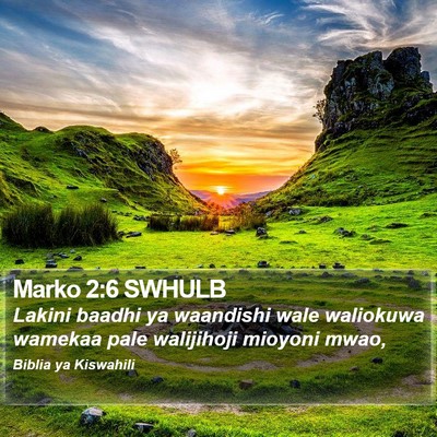 Marko 2:6 SWHULB Bible Verse Image