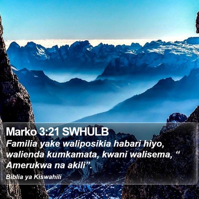 Marko 3:21 SWHULB Bible Verse Image