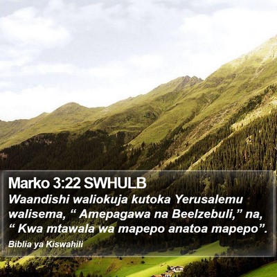 Marko 3:22 SWHULB Bible Verse Image