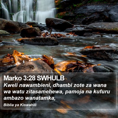 Marko 3:28 SWHULB Bible Verse Image