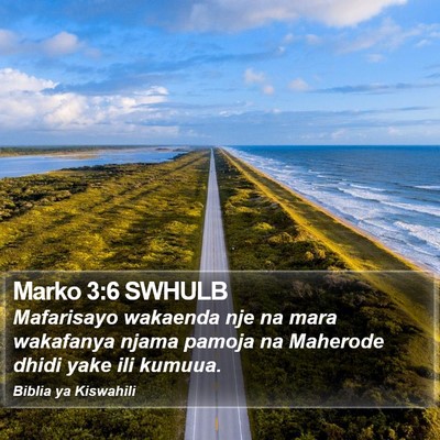 Marko 3:6 SWHULB Bible Verse Image