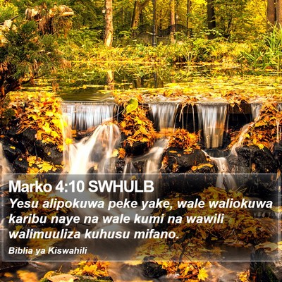 Marko 4:10 SWHULB Bible Verse Image