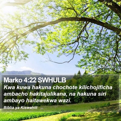 Marko 4:22 SWHULB Bible Verse Image
