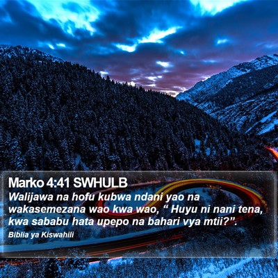 Marko 4:41 SWHULB Bible Verse Image