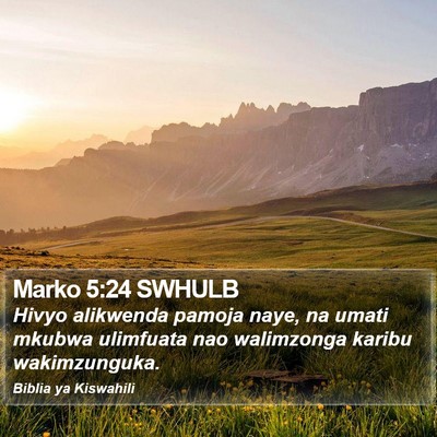 Marko 5:24 SWHULB Bible Verse Image