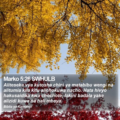 Marko 5:26 SWHULB Bible Verse Image
