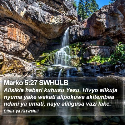 Marko 5:27 SWHULB Bible Verse Image