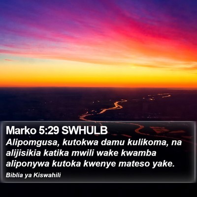 Marko 5:29 SWHULB Bible Verse Image