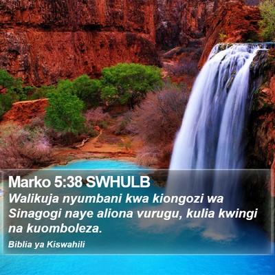 Marko 5:38 SWHULB Bible Verse Image