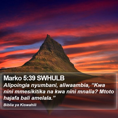 Marko 5:39 SWHULB Bible Verse Image