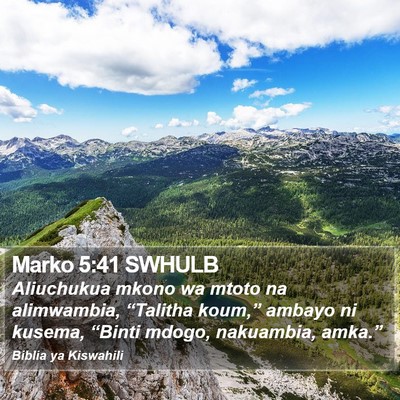 Marko 5:41 SWHULB Bible Verse Image