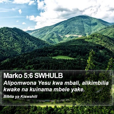 Marko 5:6 SWHULB Bible Verse Image