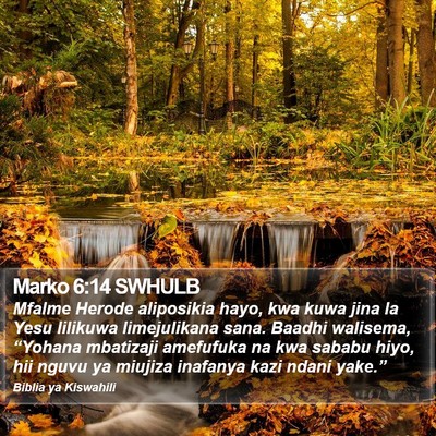 Marko 6:14 SWHULB Bible Verse Image