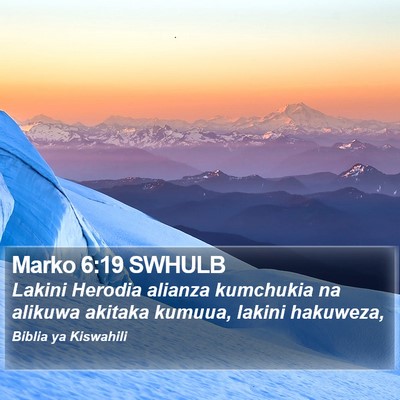 Marko 6:19 SWHULB Bible Verse Image