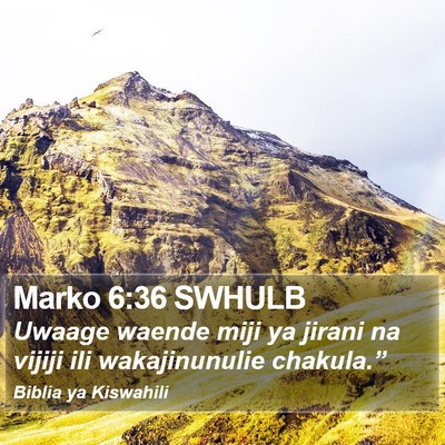 Marko 6:36 SWHULB Bible Verse Image