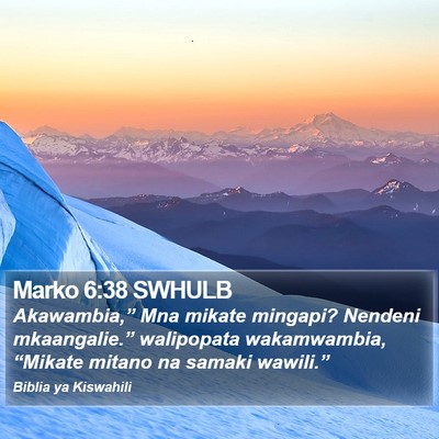 Marko 6:38 SWHULB Bible Verse Image