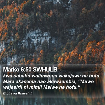 Marko 6:50 SWHULB Bible Verse Image