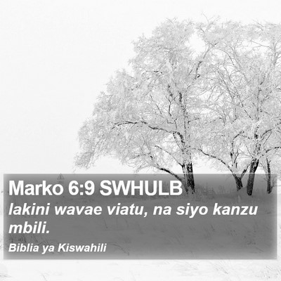 Marko 6:9 SWHULB Bible Verse Image