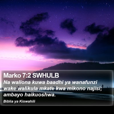 Marko 7:2 SWHULB Bible Verse Image