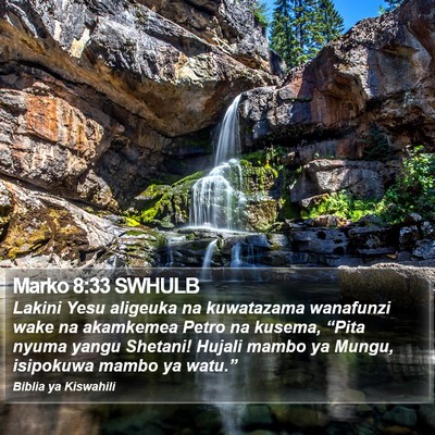 Marko 8:33 SWHULB Bible Verse Image