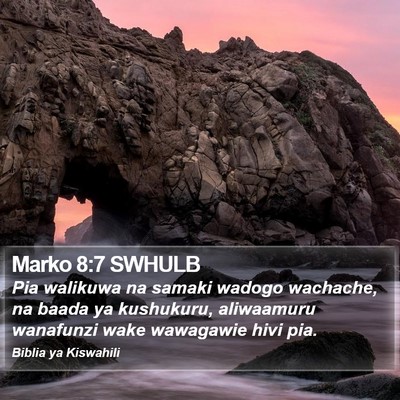Marko 8:7 SWHULB Bible Verse Image