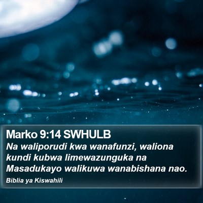 Marko 9:14 SWHULB Bible Verse Image