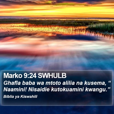 Marko 9:24 SWHULB Bible Verse Image