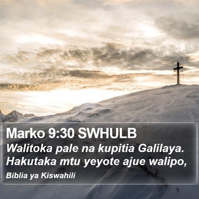 Marko 9:30 SWHULB Bible Verse Image
