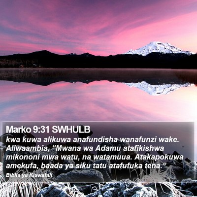 Marko 9:31 SWHULB Bible Verse Image
