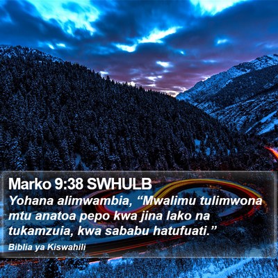 Marko 9:38 SWHULB Bible Verse Image