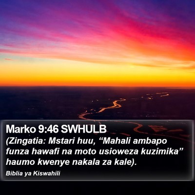 Marko 9:46 SWHULB Bible Verse Image