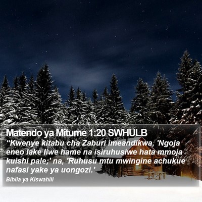 Matendo ya Mitume 1:20 SWHULB Bible Verse Image
