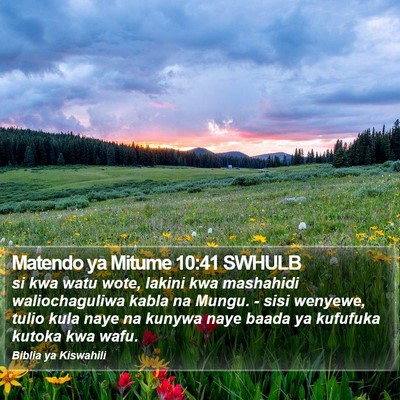 Matendo ya Mitume 10:41 SWHULB Bible Verse Image