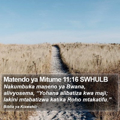 Matendo ya Mitume 11:16 SWHULB Bible Verse Image