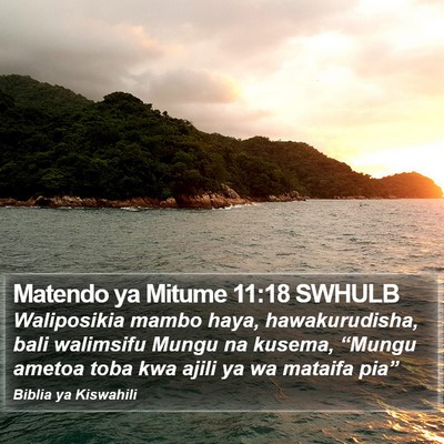 Matendo ya Mitume 11:18 SWHULB Bible Verse Image