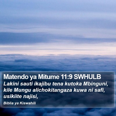 Matendo ya Mitume 11:9 SWHULB Bible Verse Image