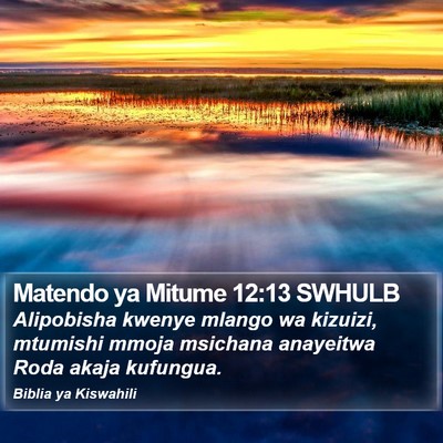 Matendo ya Mitume 12:13 SWHULB Bible Verse Image