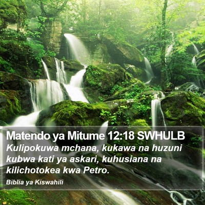 Matendo ya Mitume 12:18 SWHULB Bible Verse Image