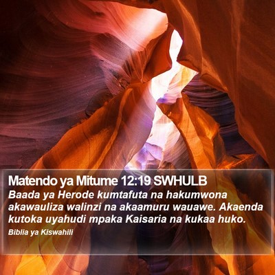 Matendo ya Mitume 12:19 SWHULB Bible Verse Image