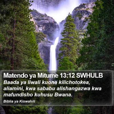 Matendo ya Mitume 13:12 SWHULB Bible Verse Image