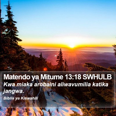 Matendo ya Mitume 13:18 SWHULB Bible Verse Image