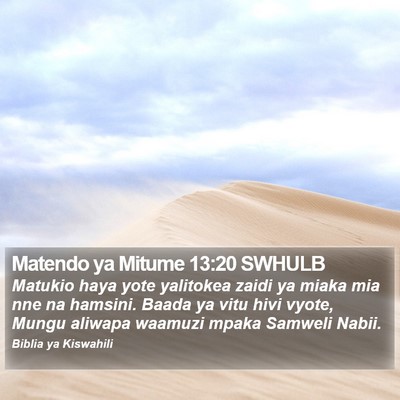 Matendo ya Mitume 13:20 SWHULB Bible Verse Image