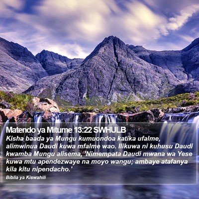 Matendo ya Mitume 13:22 SWHULB Bible Verse Image