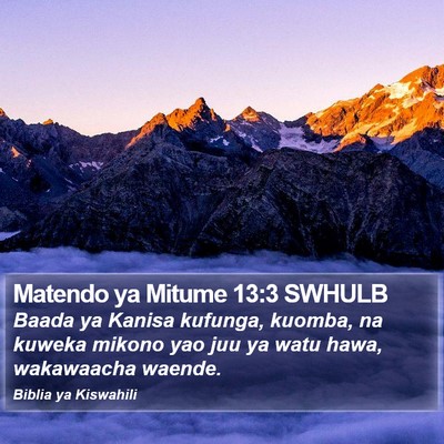 Matendo ya Mitume 13:3 SWHULB Bible Verse Image
